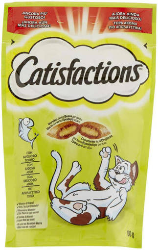 Catisfactions Snack per Gatti, 60 gr, con Tonno