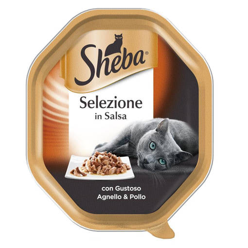 Sheba Selezione in Salsa, 85 gr, Agnello e Pollo