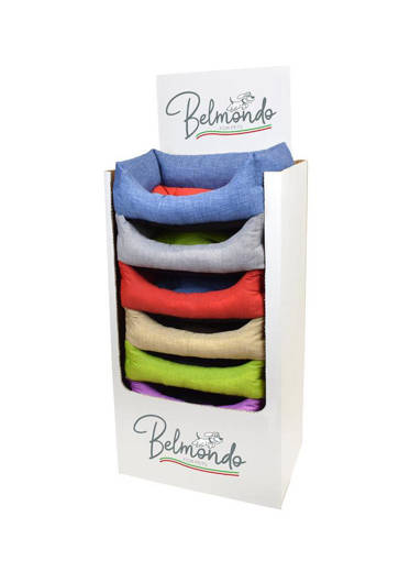 Belmondo Cuccia Rettangolare A Cuscino Fisso Tinte Unite Assortite , 42X58X16H CM