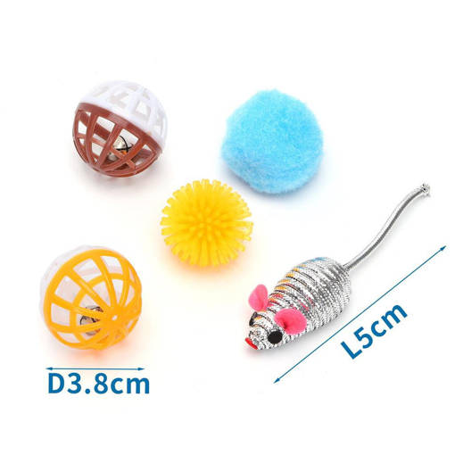 Nobleza Set da 5 topolino più palline D3.8cm, L5cm