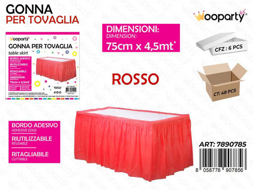 Wooparty Gonna Per Tovaglia 75 Cm*4.5Mt Rosso /Pz Da 6**