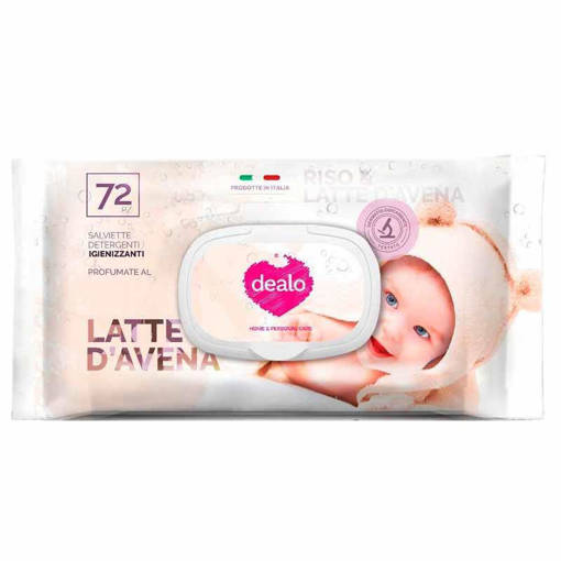 Dealo Salviettine Igienizzanti Baby 72Pz. Latte D'Avena