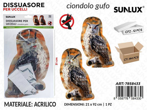 Sunlux Dissuasore Per Uccelli Ciondolo 21*92Cm