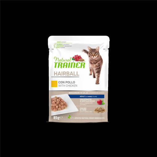 Natural Trainer Gatto Hairball Pollo 85 g