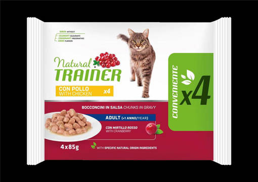 Natural Trainer Gatto Adulto 4*85 g, Pollo