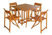 SET TAVOLO + 4 SEDIE BIRRA ACACIA