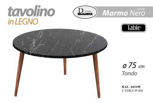 Haz/Tavolino Tdo 75Cm M.Ner C.Table-W-Bm
