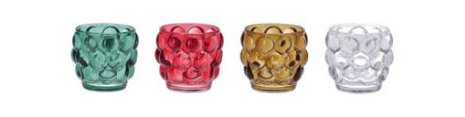 Porta tea light in vetro - diam. cm. 7,5 x h. cm. 7,5.
