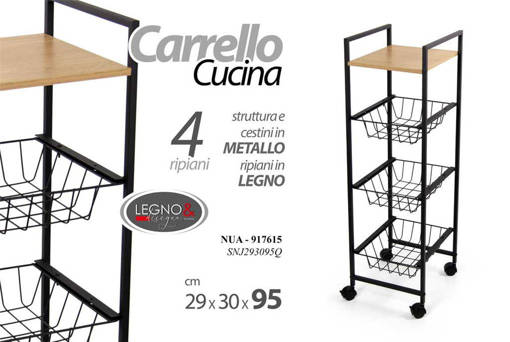 Nua/Carrello Cuc.4R 29*30*95  Snj293095Q