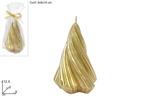 Candela Albero 12,5 Cm Oro