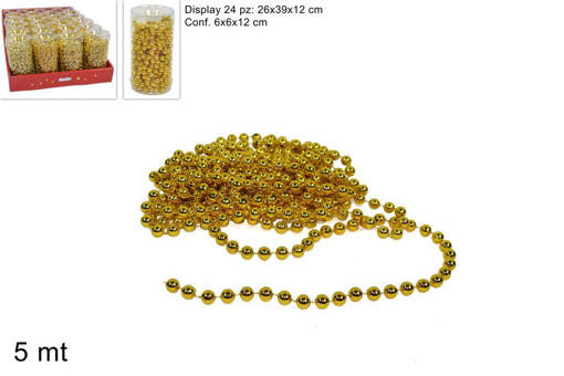 Catena Perle Decorativa 5Mt In Display Oro Art.