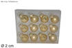 Palline Vetro 2Cm Set 12Pz Oro Yj24048G