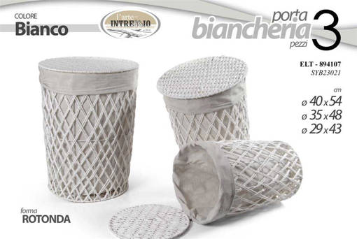 Edt/S/3 Cesta Tond P.Bianc Bian Syb23021