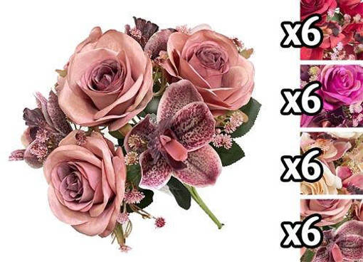 BUSH ROSE ORCHIDEE 30CM 4 ASS.