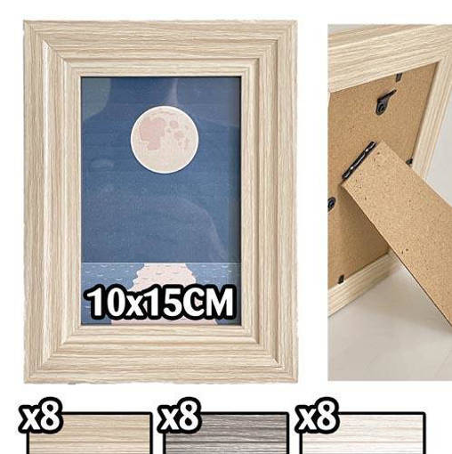 PORTAFOTO WOODEN FRAME 10x15 3 ASS.