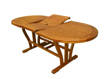 Tavolo allungabile in Legno150/200X90 di Acacia Ovale doppio bordo cm 150/200 X 90 AC805087-DB