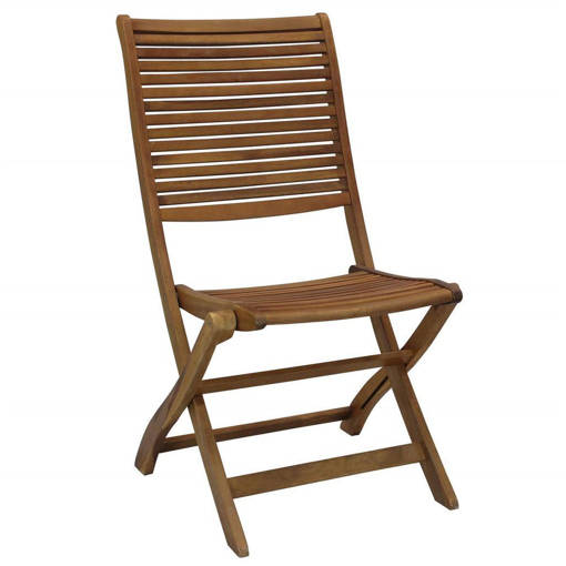Sedia da Giardino Riviera Pieghevole senza braccioli Poltrona in Legno di Acacia Massiccio