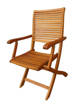 Sedia da Giardino Riviera Pieghevole con Braccioli Poltrona in Legno di Acacia Massiccio AC805074