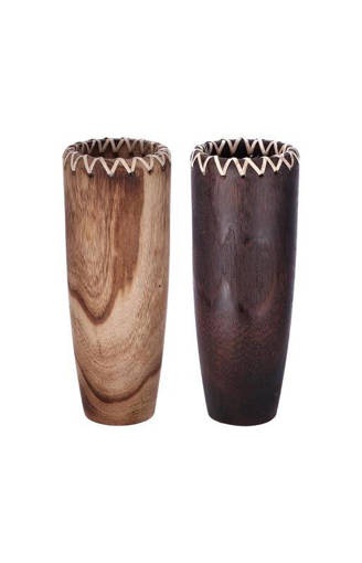 95% paulownia wood+5%rattan Paulownia wood flower vase with vine weaving diam cm. 20 x h. cm. 42