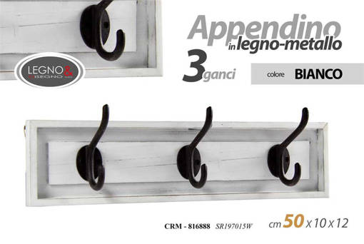 Legno&Disegno APPENDINO 3GANCI 50*10*12  SR197015W