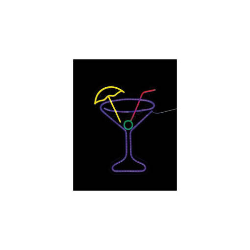 Insegna luminosa neon LED mod. cocktail-cm. 28 x 38