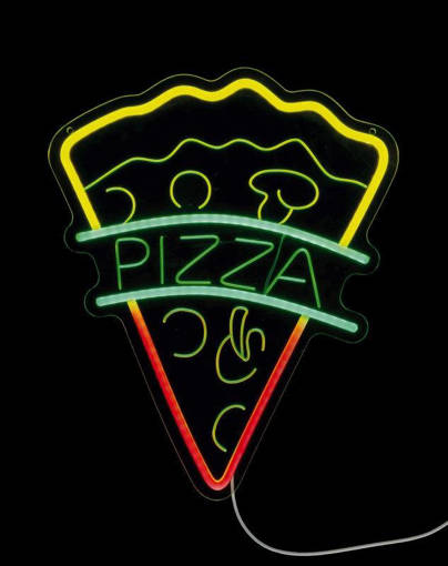 Insegna luminosa neon LED mod. pizza-cm. 34 x 42