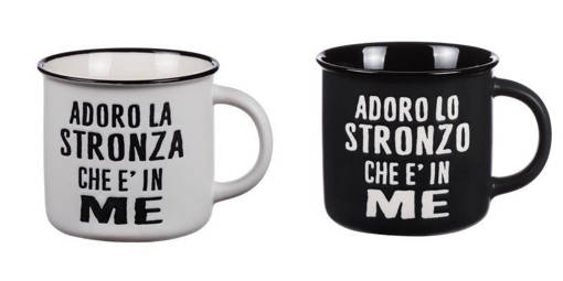 Tazza in porcellana New Bone China-ass. 2 colori-diam. cm. 9,5 x h. cm. 8,5