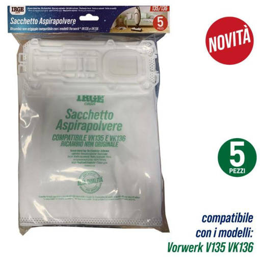 Irge Sacco Aspirapolvere Vk135/136 5Pz