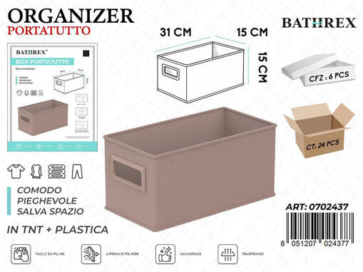 Bathrex Organizer 15*31*15Cm Moka