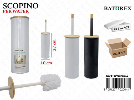 Portascopino Metallo L.Bambu 