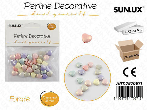 Perline Dec. Forate Col. Ass. 15Gr 10Mm /Pz Da 12**