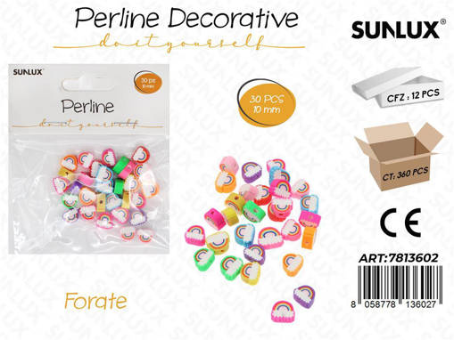 Sunlux Perline Dec. Forate 30Pcs 10Mm /Pz Da 12**