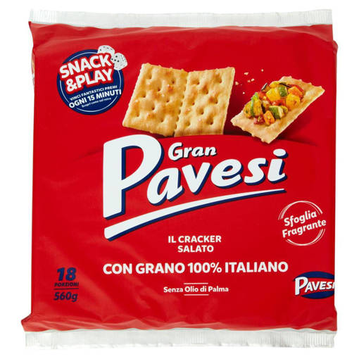 Gran Pavesi il Cracker Salato con Grano 100% italiano 560g