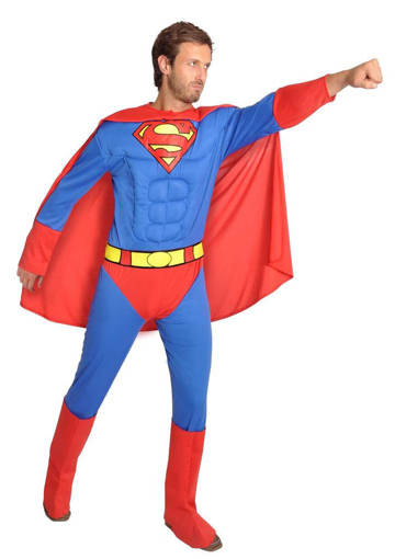 SUPERMAN COSTUME AD. C/MUSCOLI