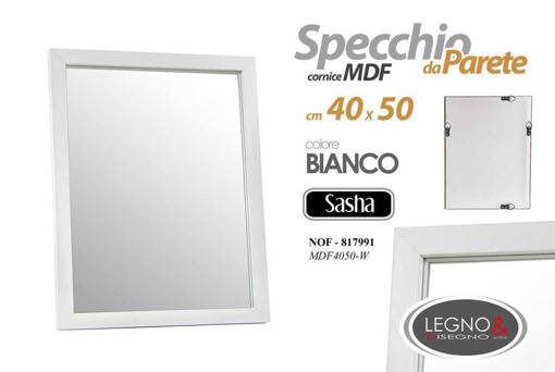 Nof/Specchio Bianco 40*50Cm Mdf4050-W