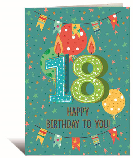 ORIGAMI BIGL. AUGURI ORIGAMI 3D- 18 ANNI  21OR200