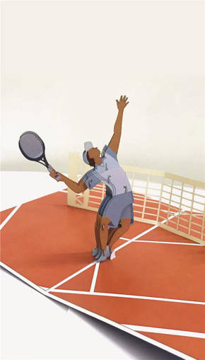 ORIGAMI BIGL.AUGURI ORIGAMI 3D TENNIS  21OR246