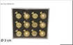 Palla Vetro 3Cm Set 12Pz Oro In Box Yj24046G