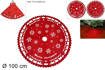 Tappeto Per Albero Di Natale 100Cm 2As Rosso Hy19038