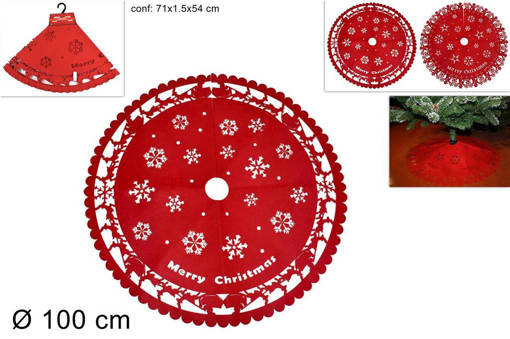 Tappeto Per Albero Di Natale 100Cm 2As Rosso Hy19038