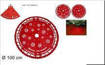 Tappeto Per Albero Di Natale 100Cm 2As Rosso Hy19038
