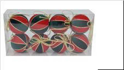 Nataluna Box 8 Sfere 7Cm M.107 Verde/Rosso