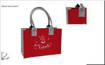 Borsetta Natalizia C/Manici 25X17 Rosso/Grigio Gld-16083-2/Red+Grey