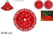 TAPPETO PER ALBERO DI NATALE 60CM 2ASS ROSSO GLD-14098-60/R