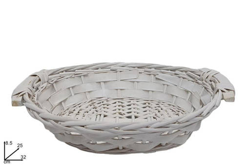 CESTA OVALE 32*25CM BIANCO CSH10-5623-S-O-W