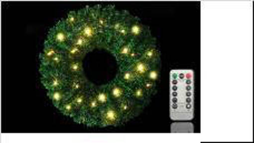 Nataluna Corona D.45Cm C/40Led+Tel. B.Caldo M.3 Verde