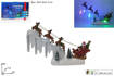 Scenario Babbo Natale Slitta Con Renne Con Musica Con Luce F22009