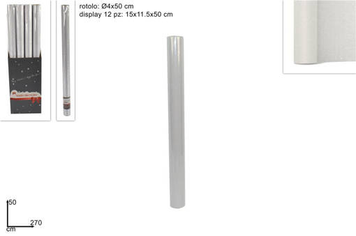 ROTOLO ORGANZA 50X270CM BIANCO ART.1090608 50CM X 3Y W