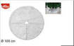 TAPPETO ALBERO PELLICCIA BIANCO100CM HY21018
