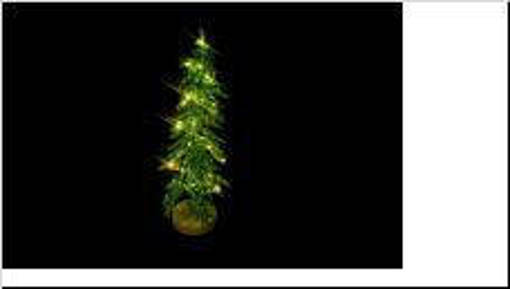 Nataluna Albero Pe 10X10X40Cm 40Led C/Timer Batt.Verde